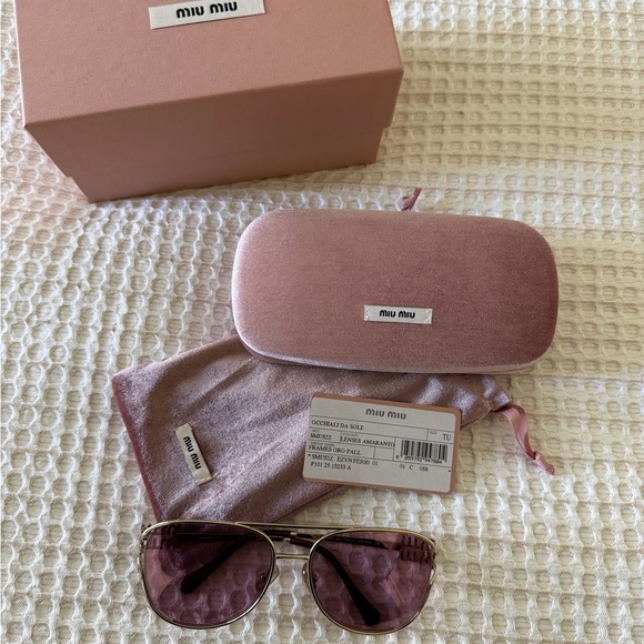 Miu Miu Rose-Tinted Sunglasses